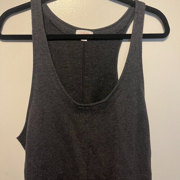 Colsie Charcoal Gray Sweatshirt Crop Overalls – Women’s XL - Picture 2 of 5